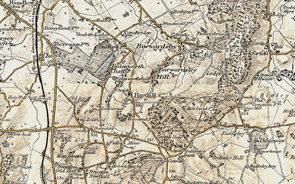 Old map of Burwardsley Hill in 1902-1903