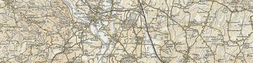 Old map of Hartlebury in 1901-1902
