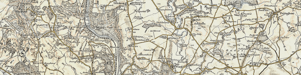 Old map of Hartlebury in 1902