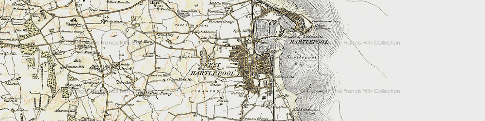 Old map of Hartlepool in 1903-1904