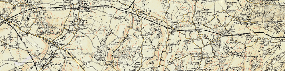 Old map of Hartley in 1897-1898