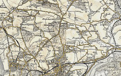 Old map of Hartley in 1899-1900
