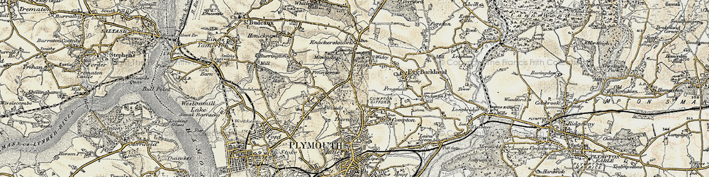 Old map of Hartley in 1899-1900