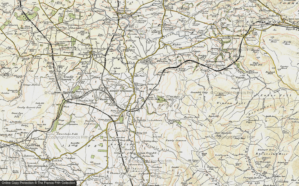 Old Map of Historic Map covering Whingill in 1903-1904