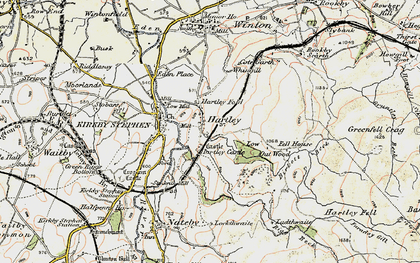 Old map of Hartley in 1903-1904