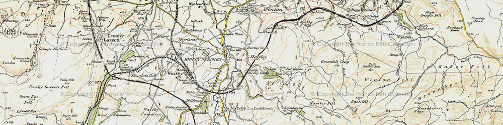 Old map of Hartley in 1903-1904