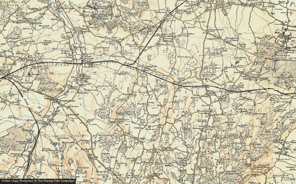 Old Map of Hartley Green, 1897-1898 in 1897-1898