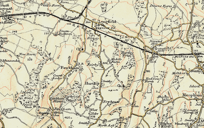 Old map of Hartley Green in 1897-1898