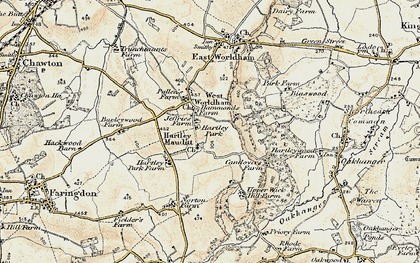Old map of Hartley Mauditt in 1897-1909
