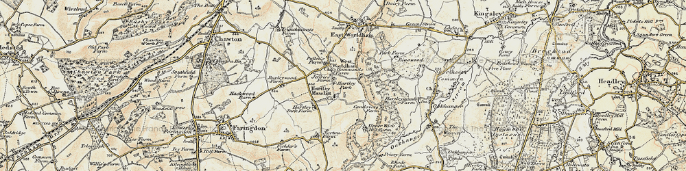 Old map of Hartley Mauditt in 1897-1909