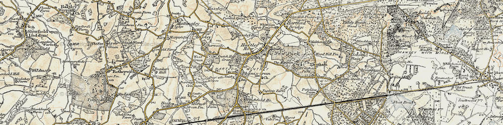 Old map of Hartley Wintney in 1897-1909