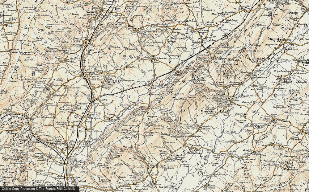 Old Map of Historic Map covering Ape Dale in 1902-1903