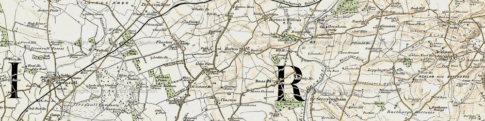 Old map of Harton in 1903