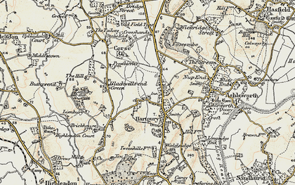 Old map of Hartpury in 1898-1900