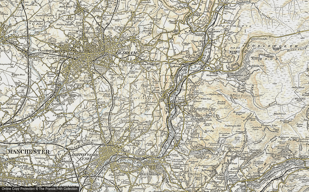Old Map of Hartshead Pike, 1903 in 1903