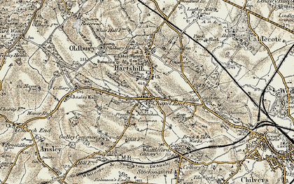 Old map of Hartshill in 1901-1902