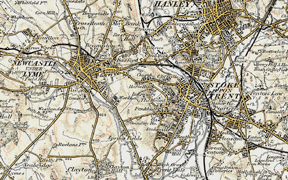 Old map of Hartshill in 1902