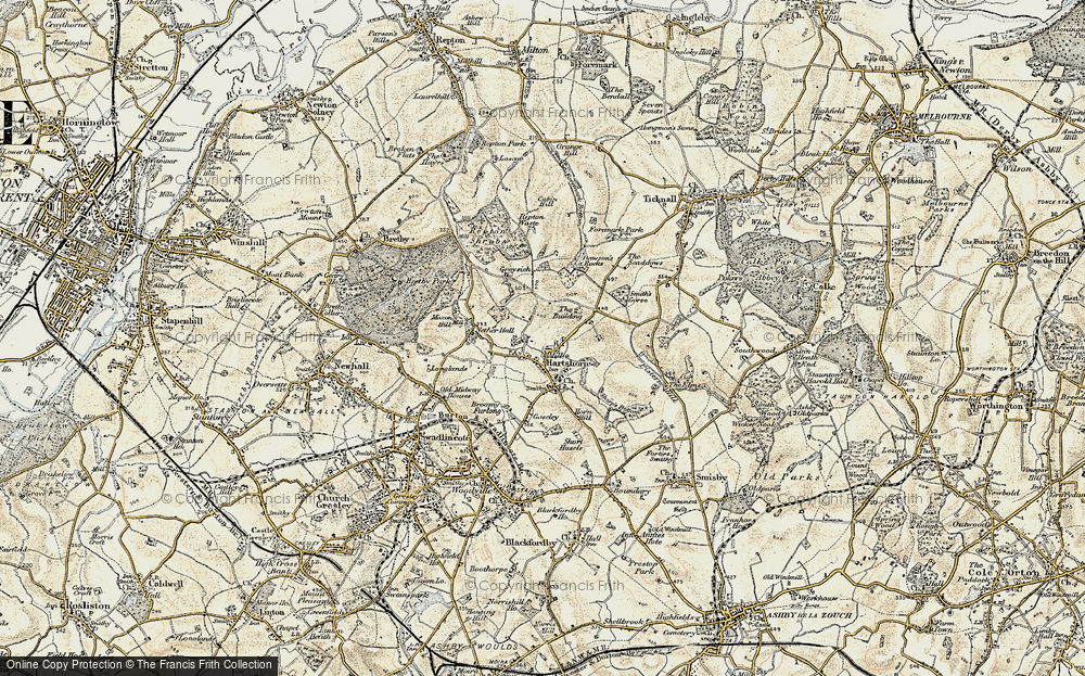 Old Map of Hartshorne, 1902-1903 in 1902-1903