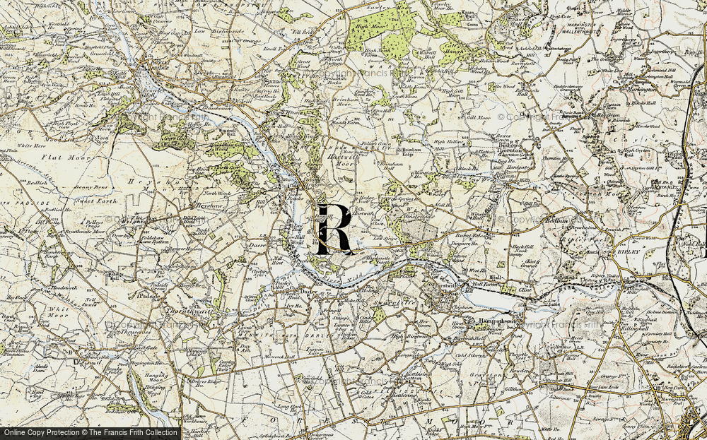 Old Map of Historic Map covering Winsleyhurst in 1903-1904