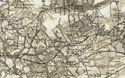 Old map of Hartwood in 1904-1905