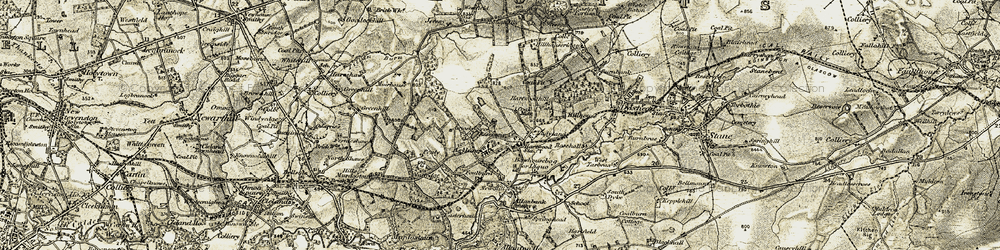 Old map of Hartwood in 1904-1905