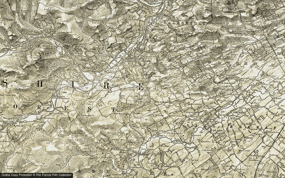Old Map of Hartwoodburn, 1904 in 1904