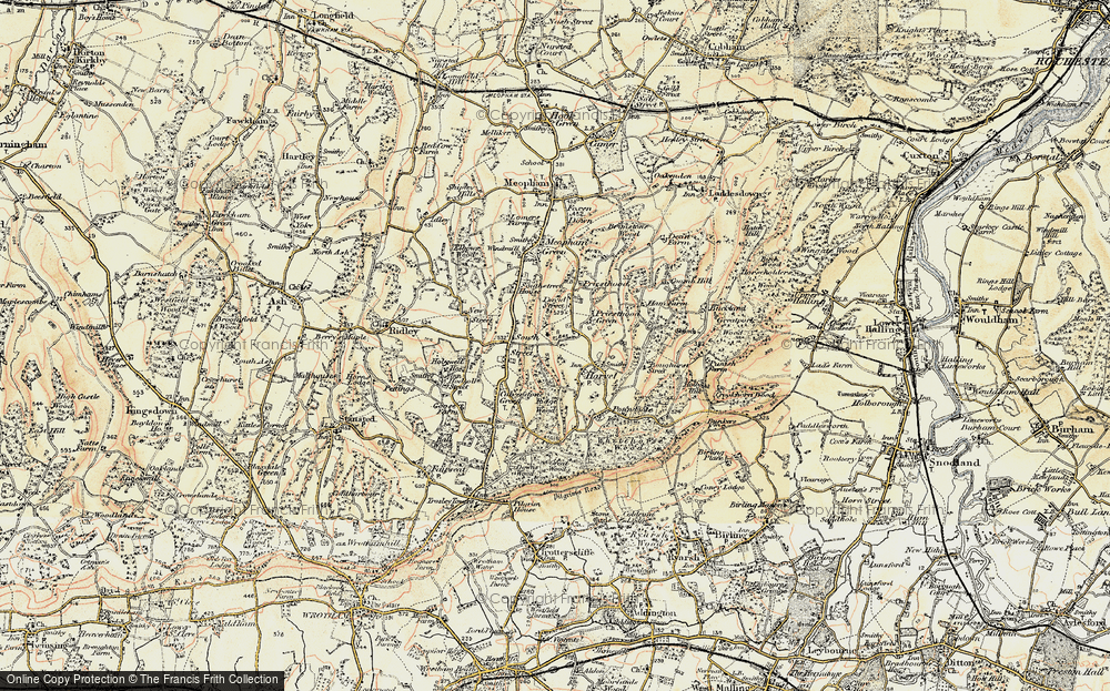 Old Map of Harvel, 1897-1898 in 1897-1898