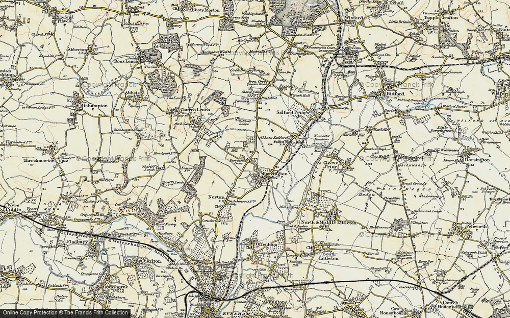 Old Map of Harvington, 1899-1901 in 1899-1901