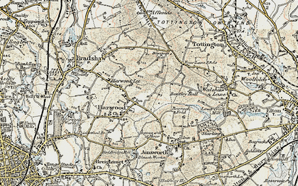 Old map of Harwood in 1903