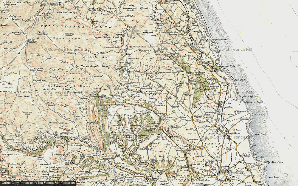 Old Map of Harwood Dale, 1903-1904 in 1903-1904
