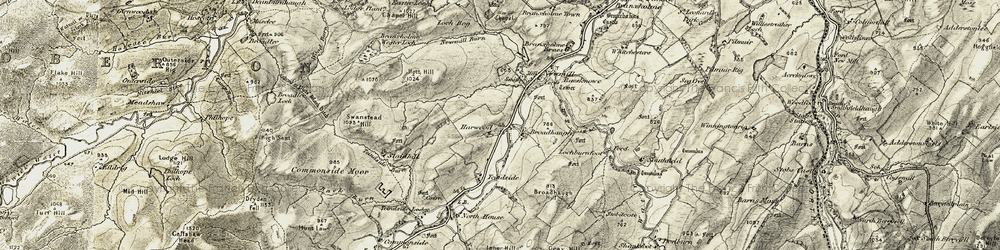 Old map of Branxholme Easter Loch in 1901-1904