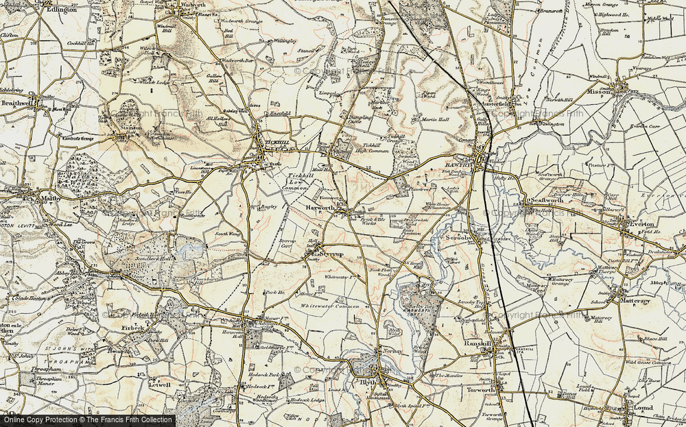 Old Map of Harworth, 1903 in 1903