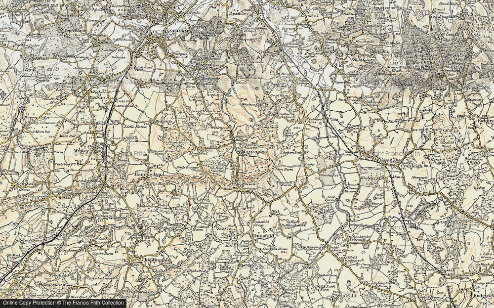 Old Map of Hascombe, 1897-1909 in 1897-1909