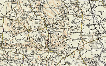 Old map of Hascombe in 1897-1909