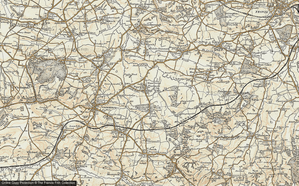 Old Map of Haselbury Plucknett, 1898-1899 in 1898-1899