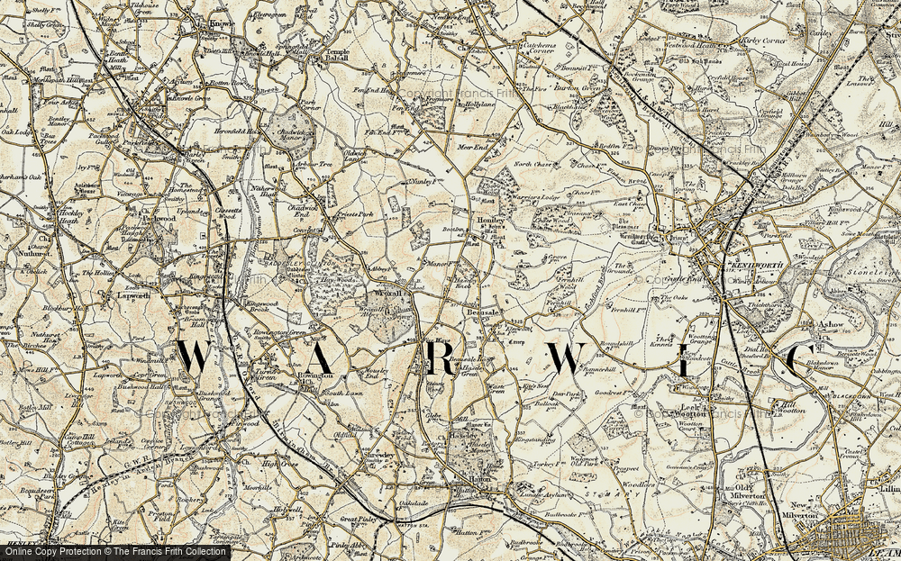 Old Map of Haseley Knob, 1901-1902 in 1901-1902