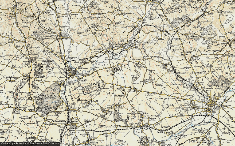 Old Map of Haselor, 1899-1902 in 1899-1902