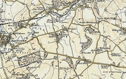 Old map of Haselor in 1899-1902