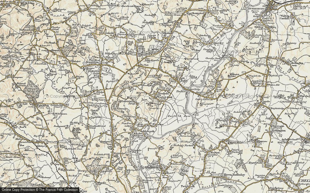 Old Map of Hasfield, 1899-1900 in 1899-1900