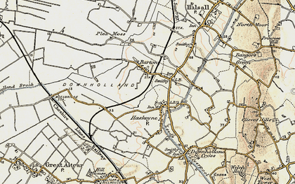 Old map of Haskayne in 1902-1903