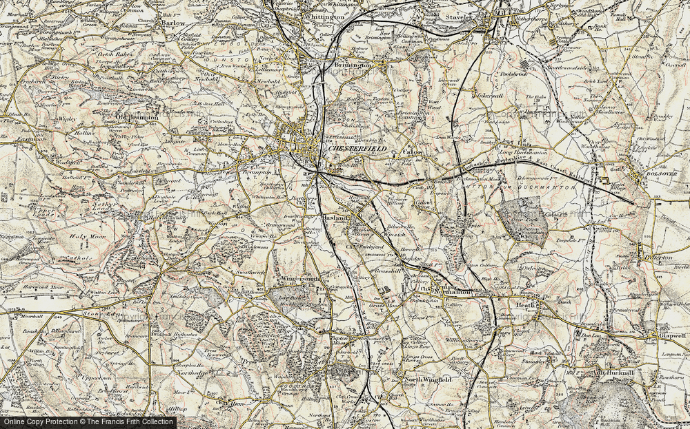 Old Map of Hasland, 1902-1903 in 1902-1903