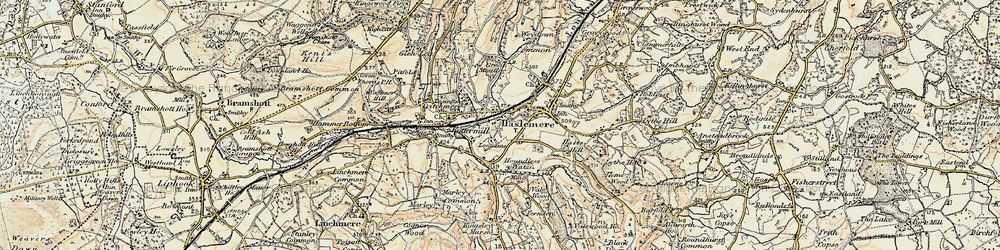 Old map of Haslemere in 1897-1900