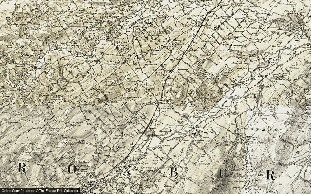 Old Map of Hassendean, 1901-1904 in 1901-1904