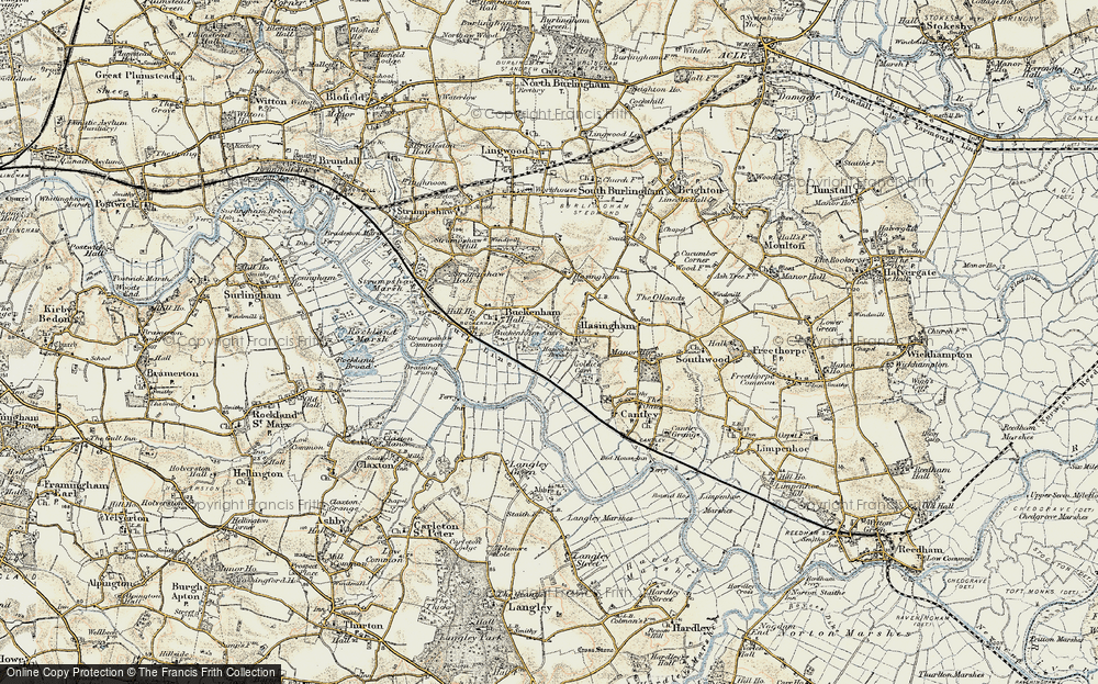 Old Map of Hassingham, 1901-1902 in 1901-1902