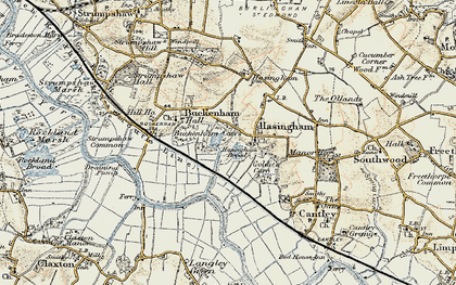 Old map of Hassingham in 1901-1902