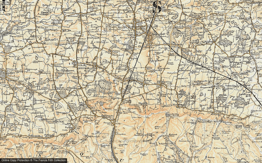 Old Map of Hassocks, 1898 in 1898