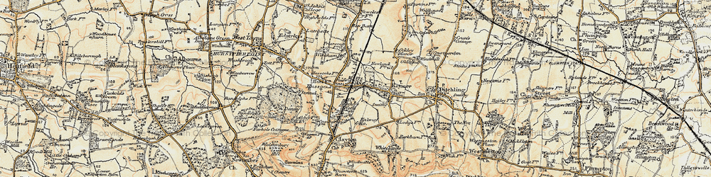 Old map of Woodside Kennels in 1898