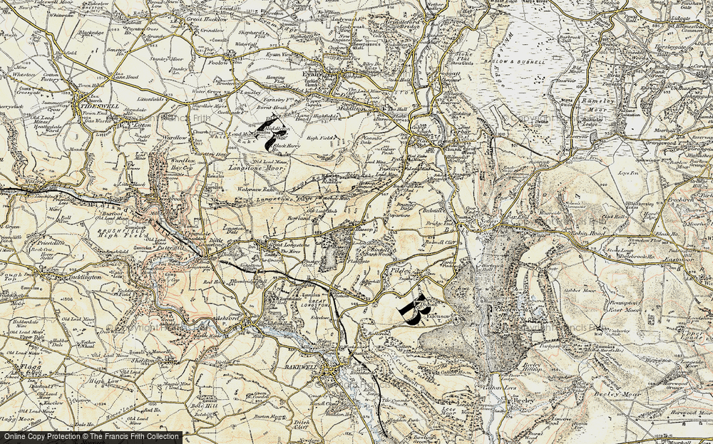 Old Map of Historic Map covering Birchill Bank Wood in 1902-1903