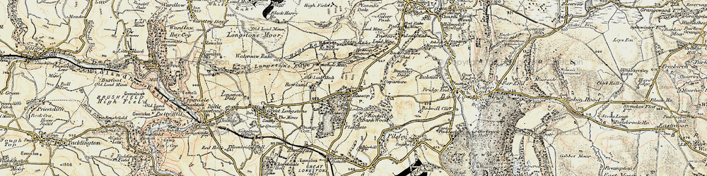 Old map of Hassop in 1902-1903