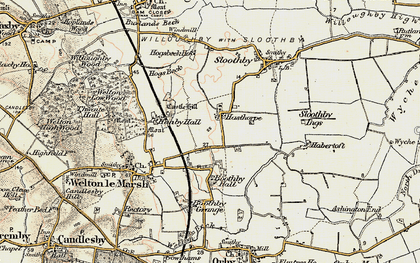 Old map of Boothby Grange in 1902-1903